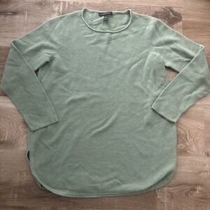 Eileen Fisher Light Weight Sweater Green Size Xs  Organic Cotton